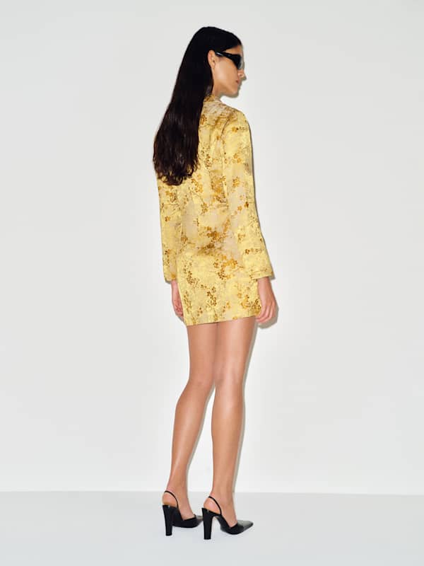 Nemi Dress - Gold Brocade