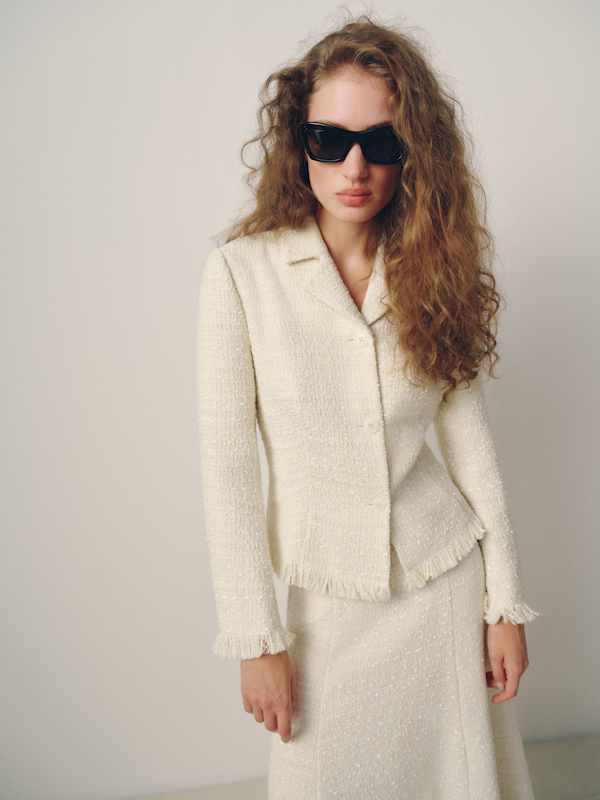 Josie Jacket - Ivory Boucle