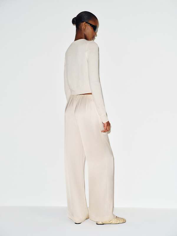 Stacey Satin Pant - Almond