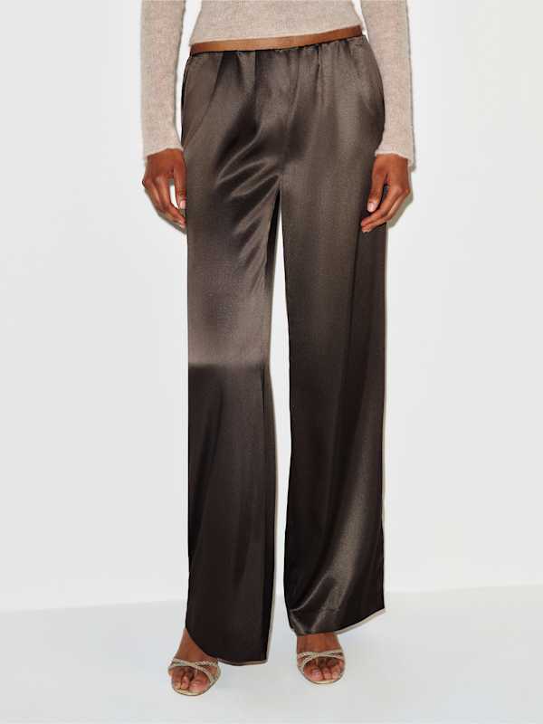 Stacey Satin Pant - Black Pearl
