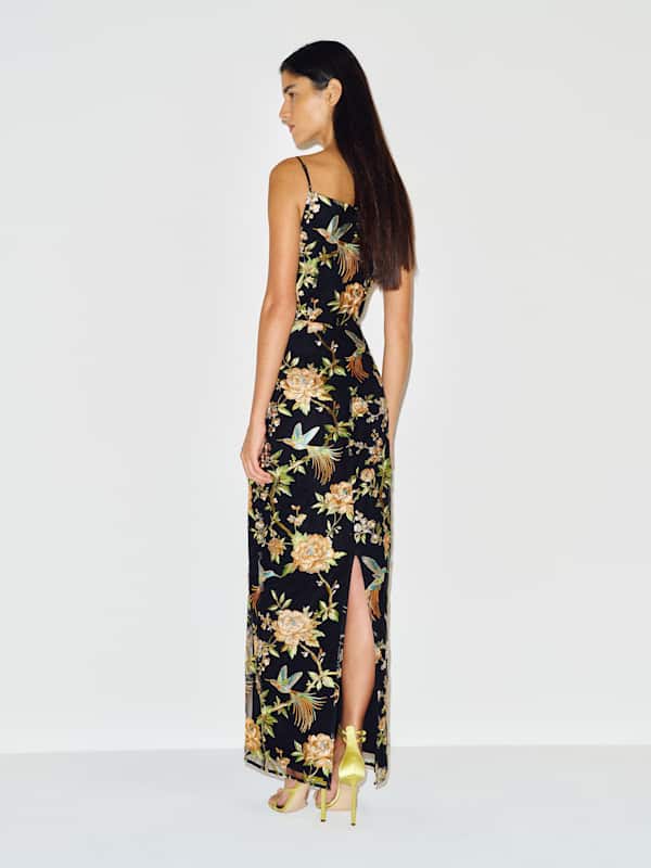 Mariam Dress - Hummingbird Embroidery