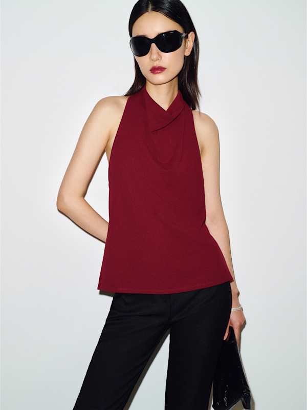 Ember Knit Top - Deep Red