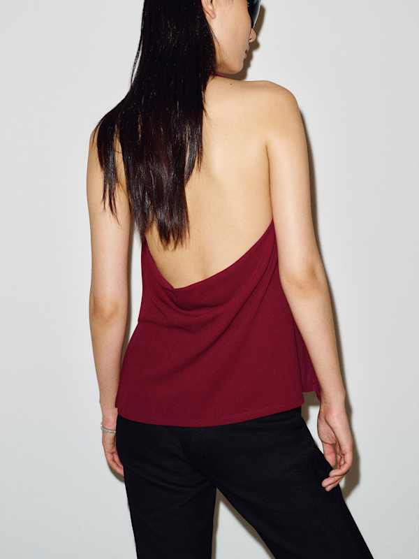 Ember Knit Top - Deep Red