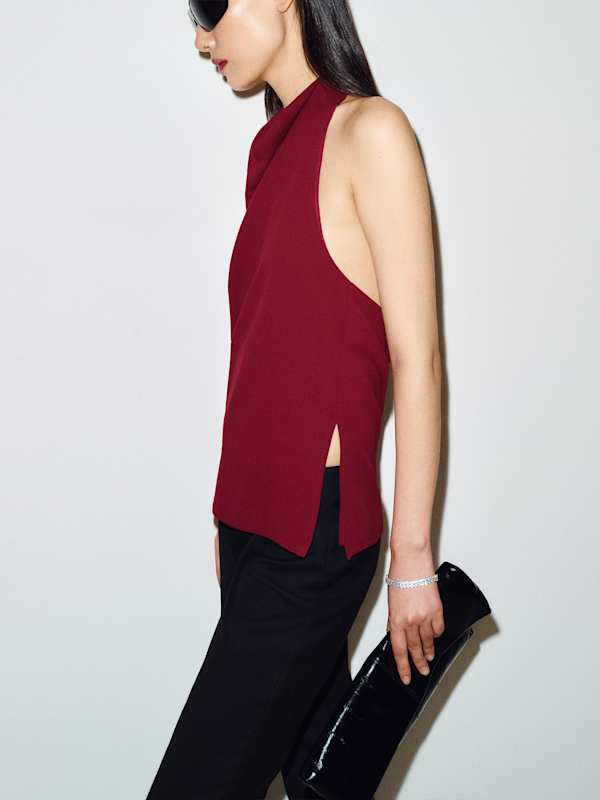 Ember Knit Top - Deep Red