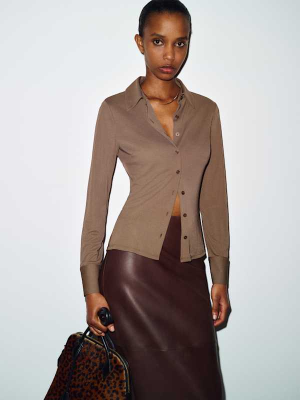 Leven Knit Top - Mushroom