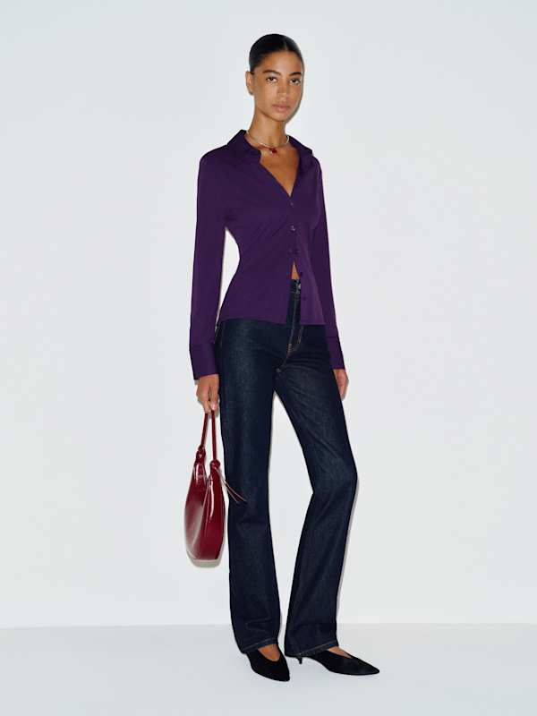 Top en maille Leven - Prune