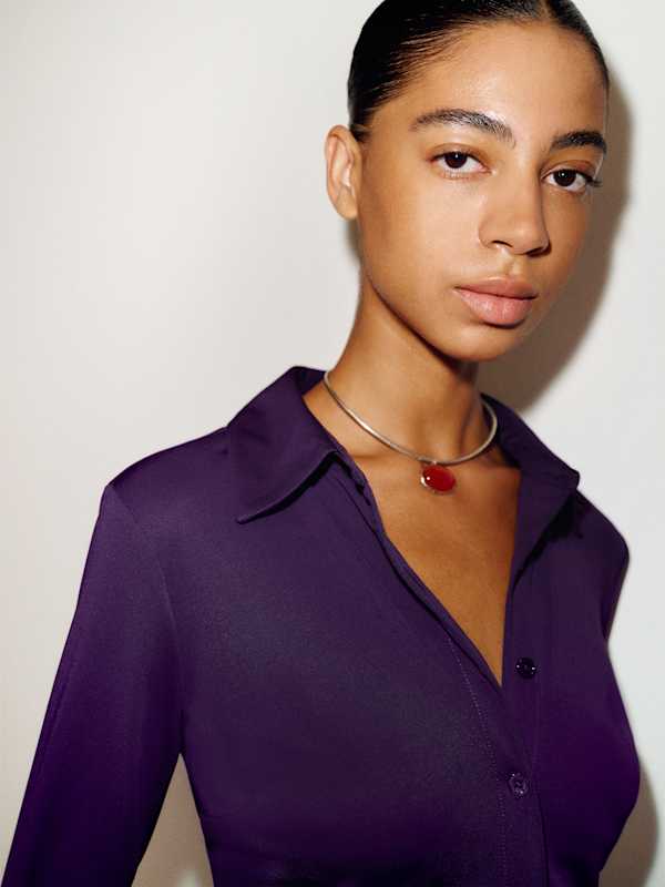 Top en maille Leven - Prune