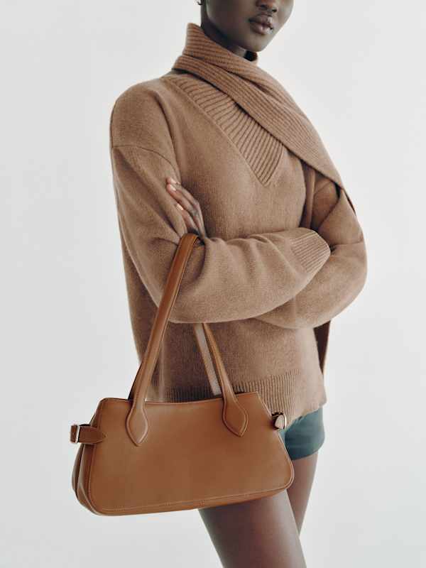 Patrizia Shoulder Bag - Walnut Leather