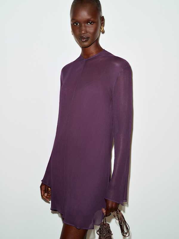 Robe Arlet - Violette &eacute;cras&eacute;e
