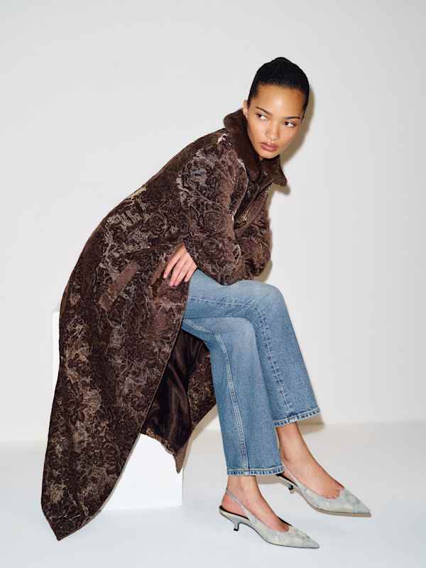 Wells Slingback Heel - Light Blue Jacquard