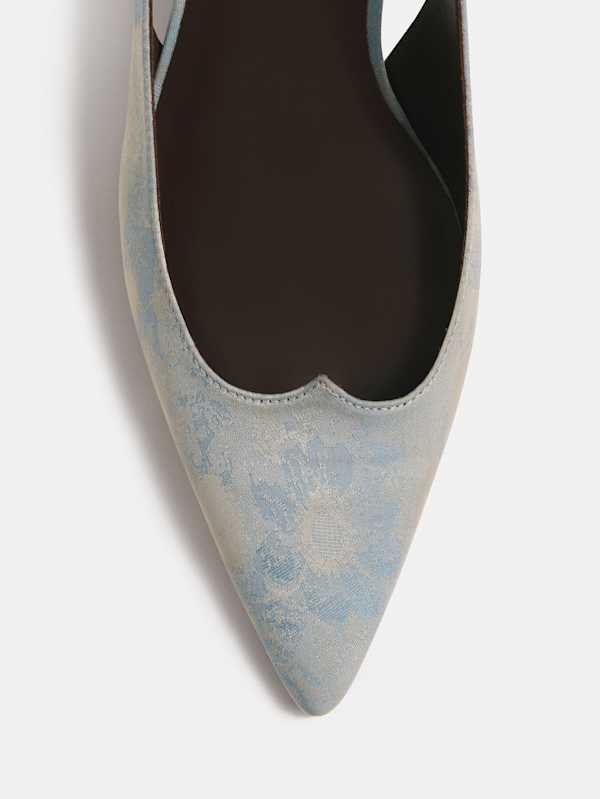 Wells Slingback Heel - Light Blue Jacquard
