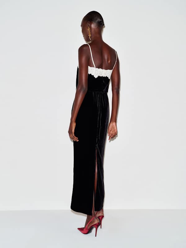 Kalinka Velvet Dress - Black