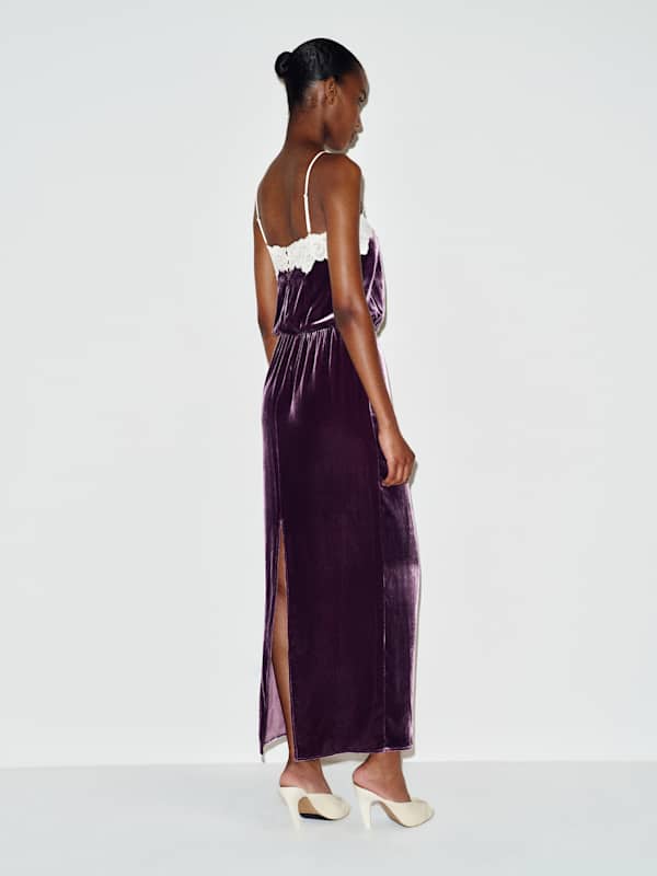 Kalinka Velvet Dress - Crushed Violet