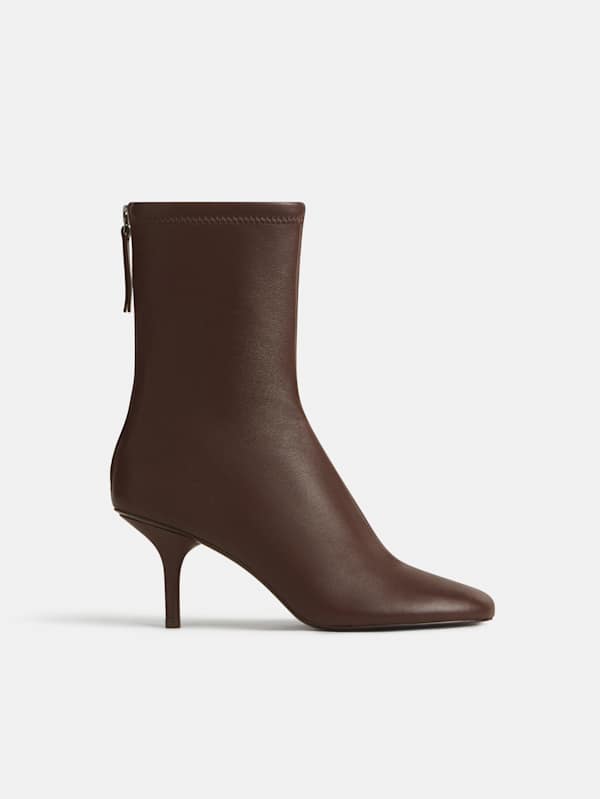 Aveline High Ankle Boot - Espresso Stretch Leather