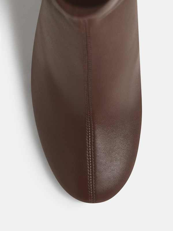 Aveline High Ankle Boot - Espresso Stretch Leather