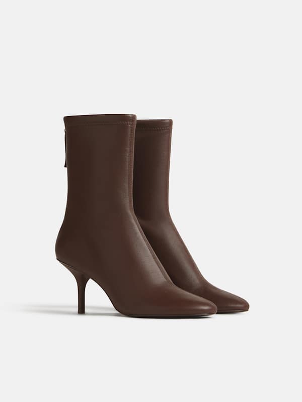 Aveline High Ankle Boot - Espresso Stretch Leather