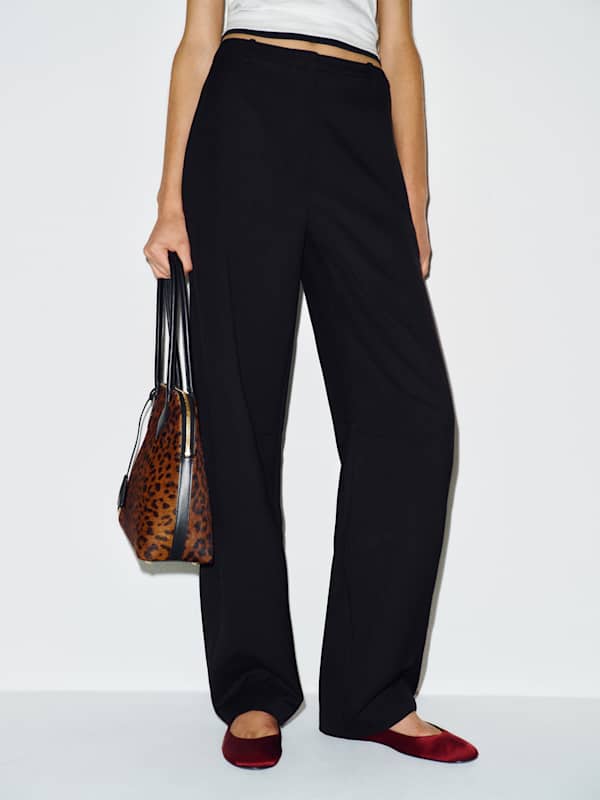 Jackie Bow Leg Pant - Black