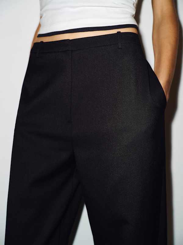 Jackie Bow Leg Pant - Black