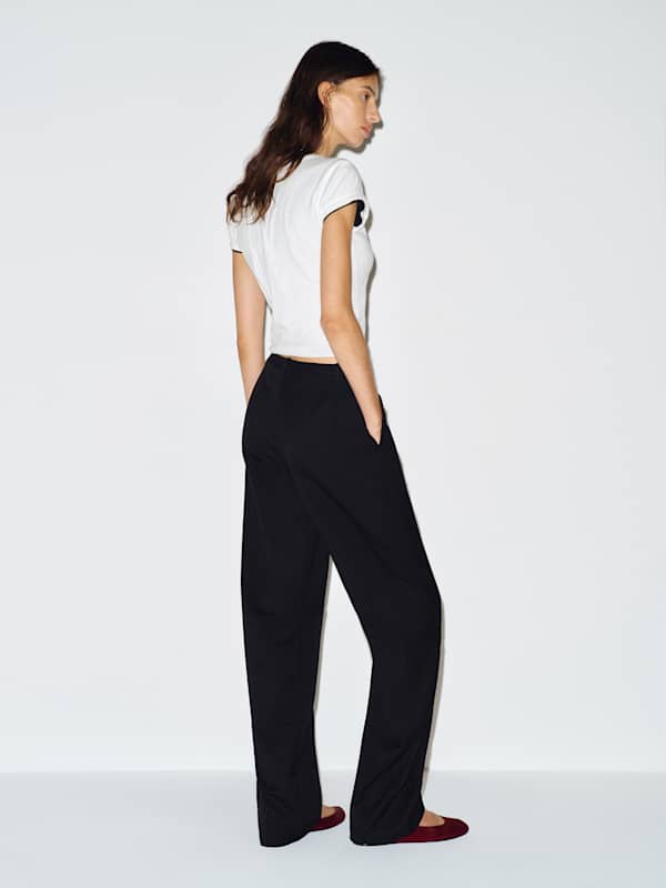 Jackie Bow Leg Pant - Black