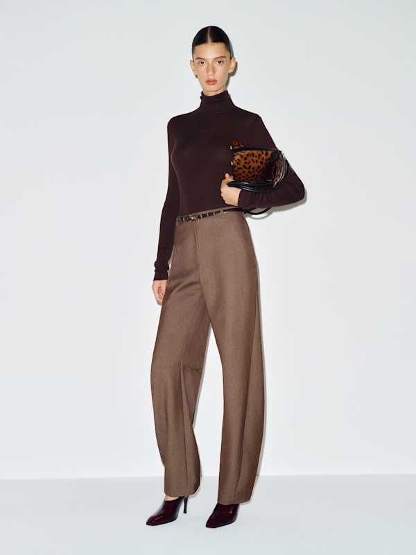 Jackie Bow Leg Pant - Toast