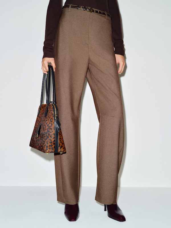 Jackie Bow Leg Pant - Toast