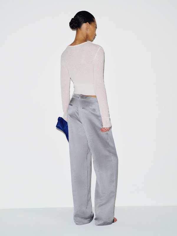 Frances Low Rise Relaxed Pant - Frost