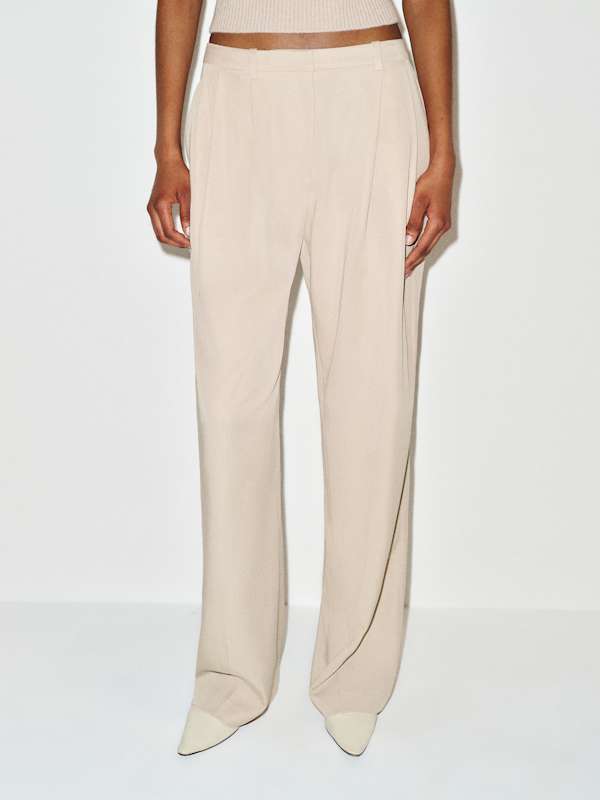 Frances Low Rise Relaxed Pant - Oatmeal