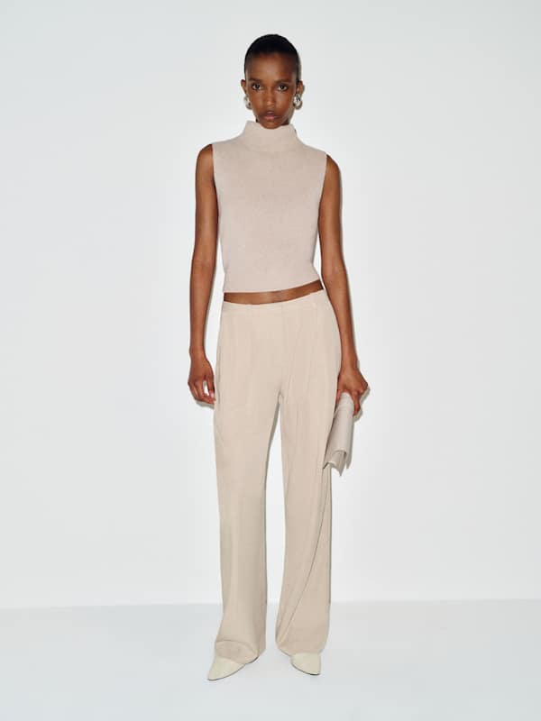 Frances Low Rise Relaxed Pant - Oatmeal