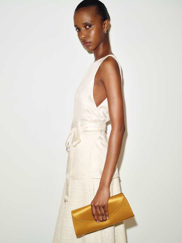 Ephron Silk Twill Top - Fior Di Latte