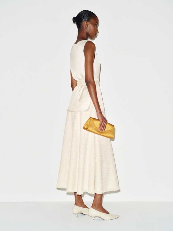 Ephron Silk Twill Top - Fior Di Latte