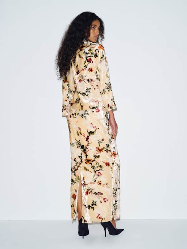 Carolyn Skirt - Floral Velvet