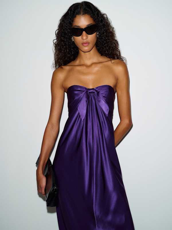 Robe en soie Radziwill - Violet