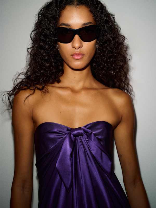 Robe en soie Radziwill - Violet