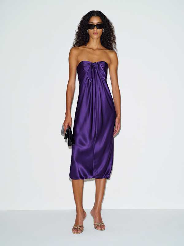 Robe en soie Radziwill - Violet