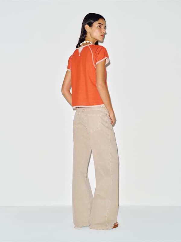 T-shirt vintage Adidas - Orange