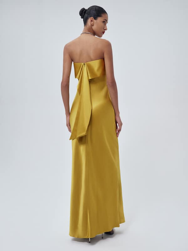 Sammie Silk Dress - Chartreuse