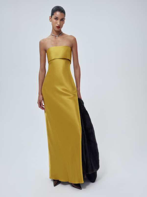 Sammie Silk Dress - Chartreuse