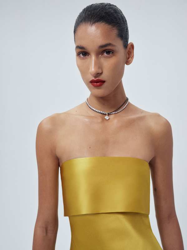 Sammie Silk Dress - Chartreuse