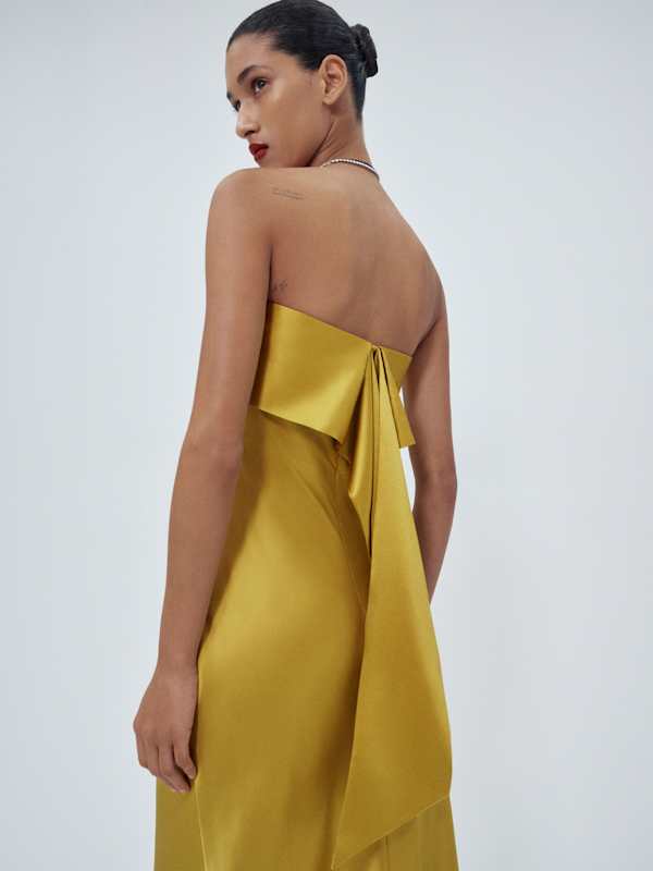 Sammie Silk Dress - Chartreuse