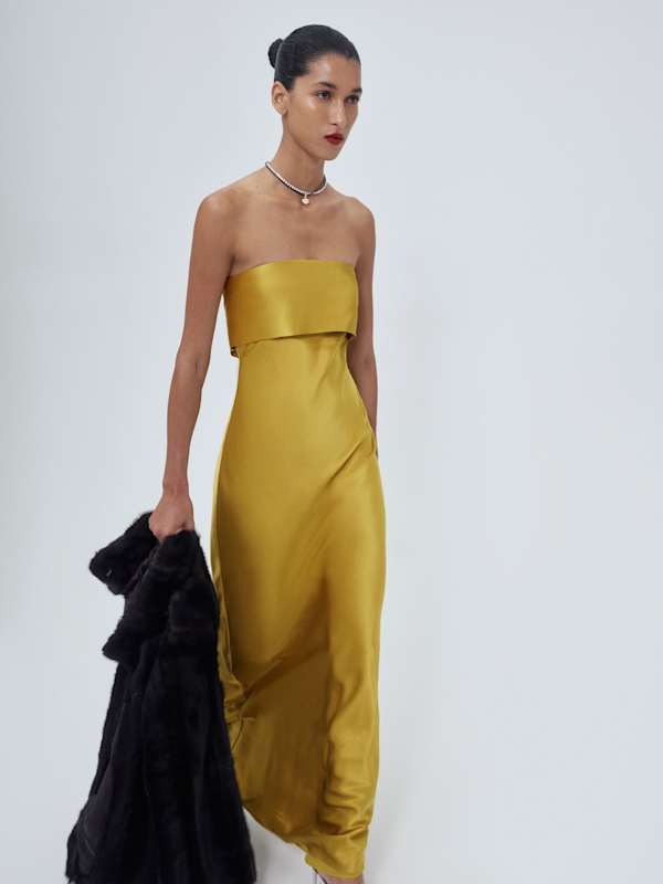Sammie Silk Dress - Chartreuse
