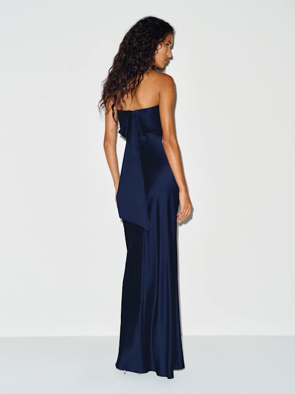 Sammie Silk Dress - Navy