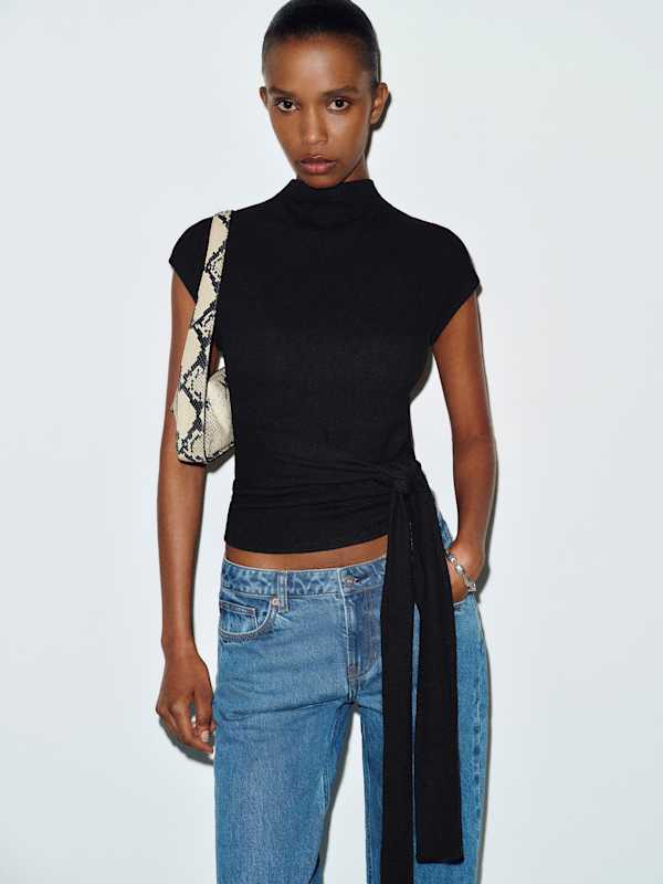 Norette Knit Top - Black