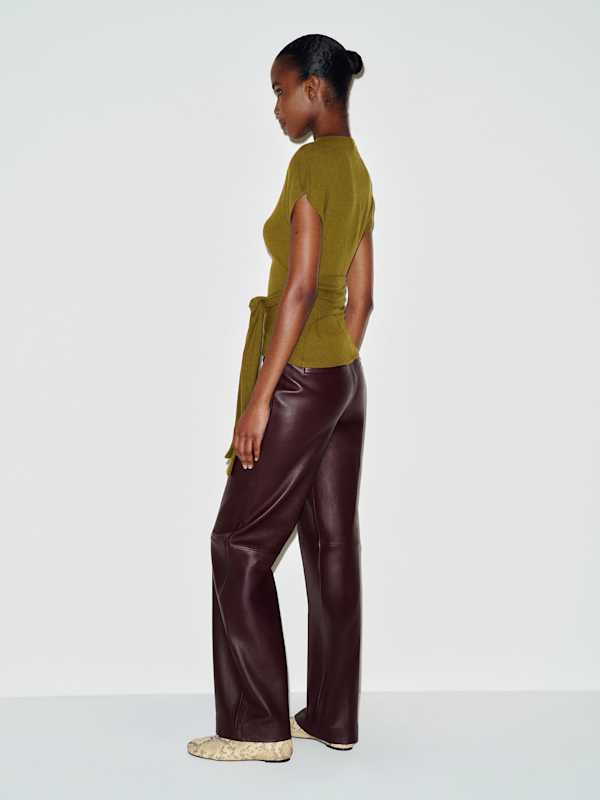 Norette Knit Top - Pear