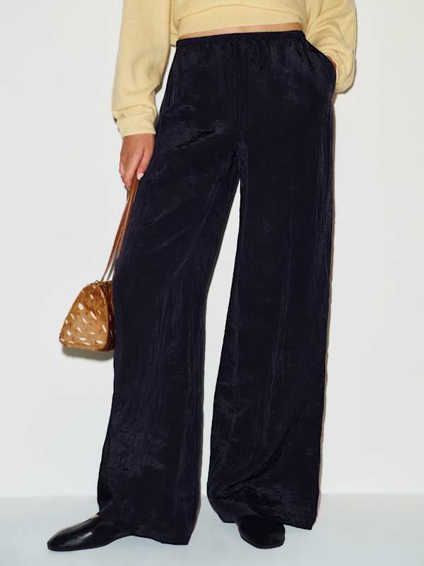 Elise Pant - Black Crinkle