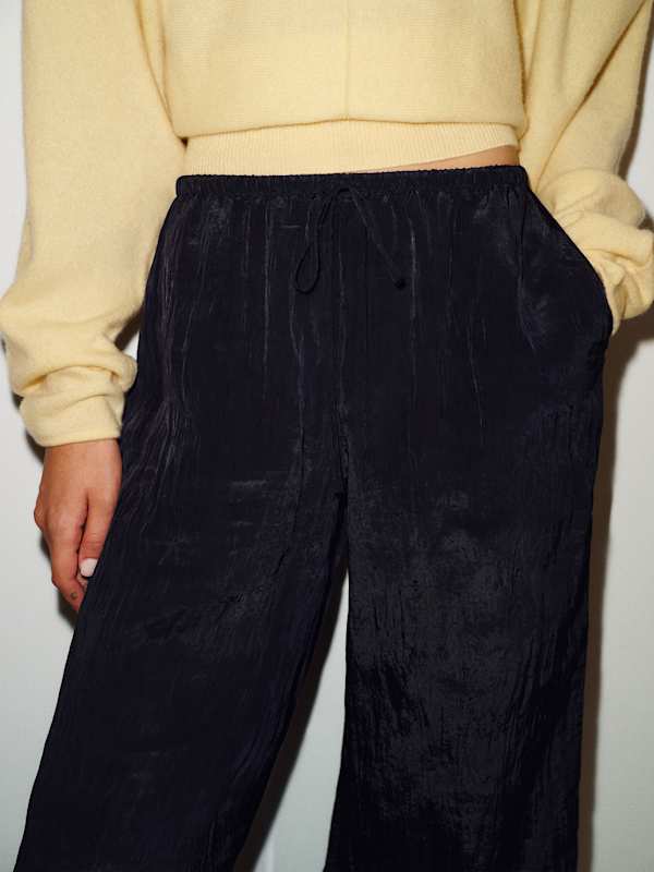 Elise Pant - Black Crinkle
