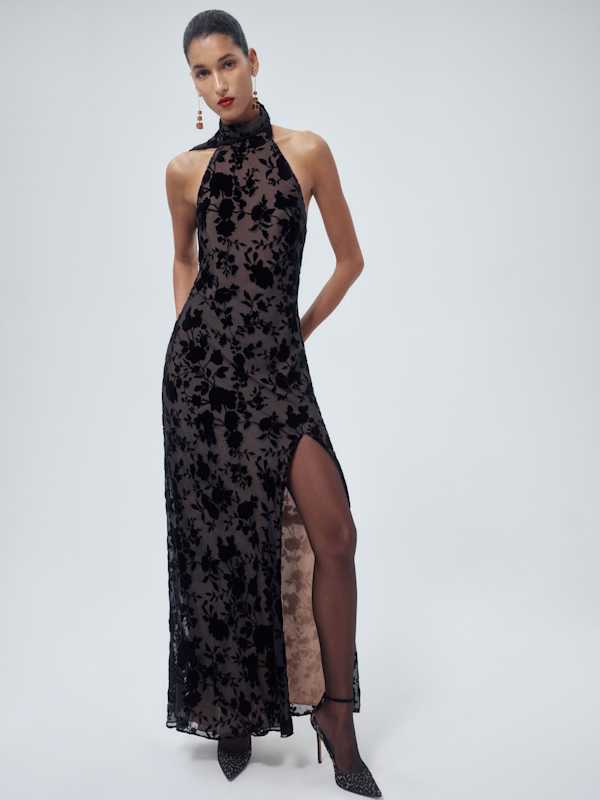 Vivianna Dress - Noir Burnout
