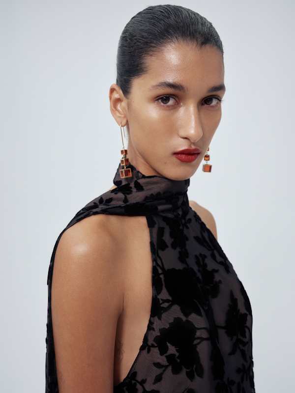 Vivianna Dress - Noir Burnout