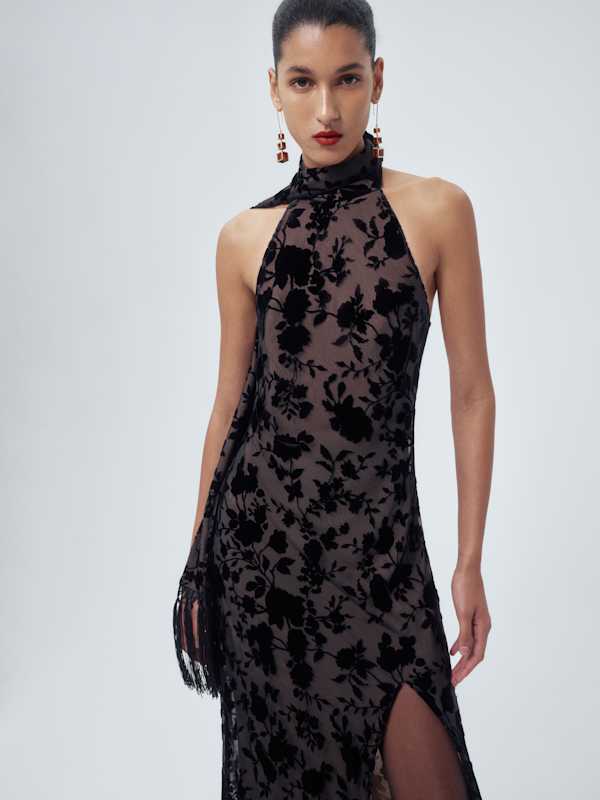 Vivianna Dress - Noir Burnout