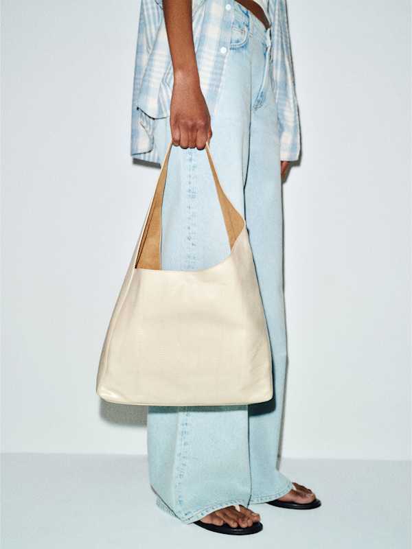 Medium Vittoria Minimal Tote - Almond Eel
