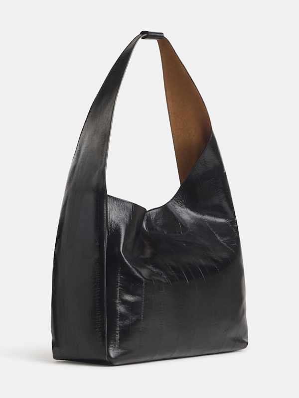 Medium Vittoria Minimal Tote - Black Eel
